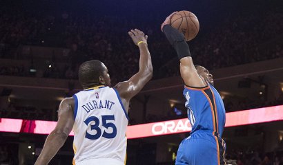 NBA: Kevin Durant y Russell Westbrook brillaron en el Warriors - Thunder