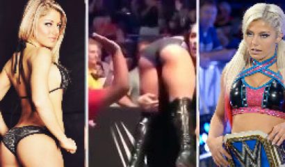 Niño alfa le da una nalgada a la hermosa Alexa Bliss