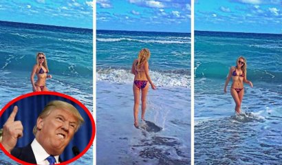 Hijas de Donald Trump posan en bikini y lanzan besos en criticado video de saludo navideño