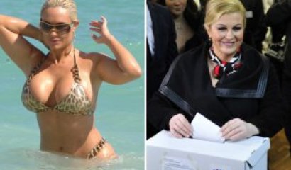 Presidenta de Croacia Grabar Kitarovic es confundida con Coco Austin