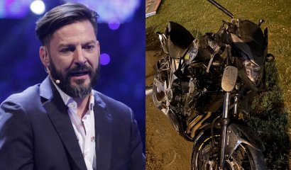 Periodista Rafael Cavada sufre accidente en su motocicleta en Ñuñoa