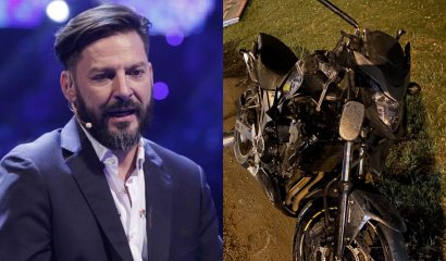 Periodista Rafael Cavada sufre accidente en su motocicleta en Ñuñoa