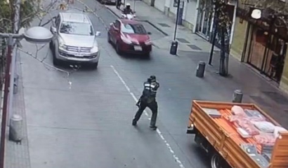 Venezolanos en auto robado atropellan brutalmente a carabinero en servicio